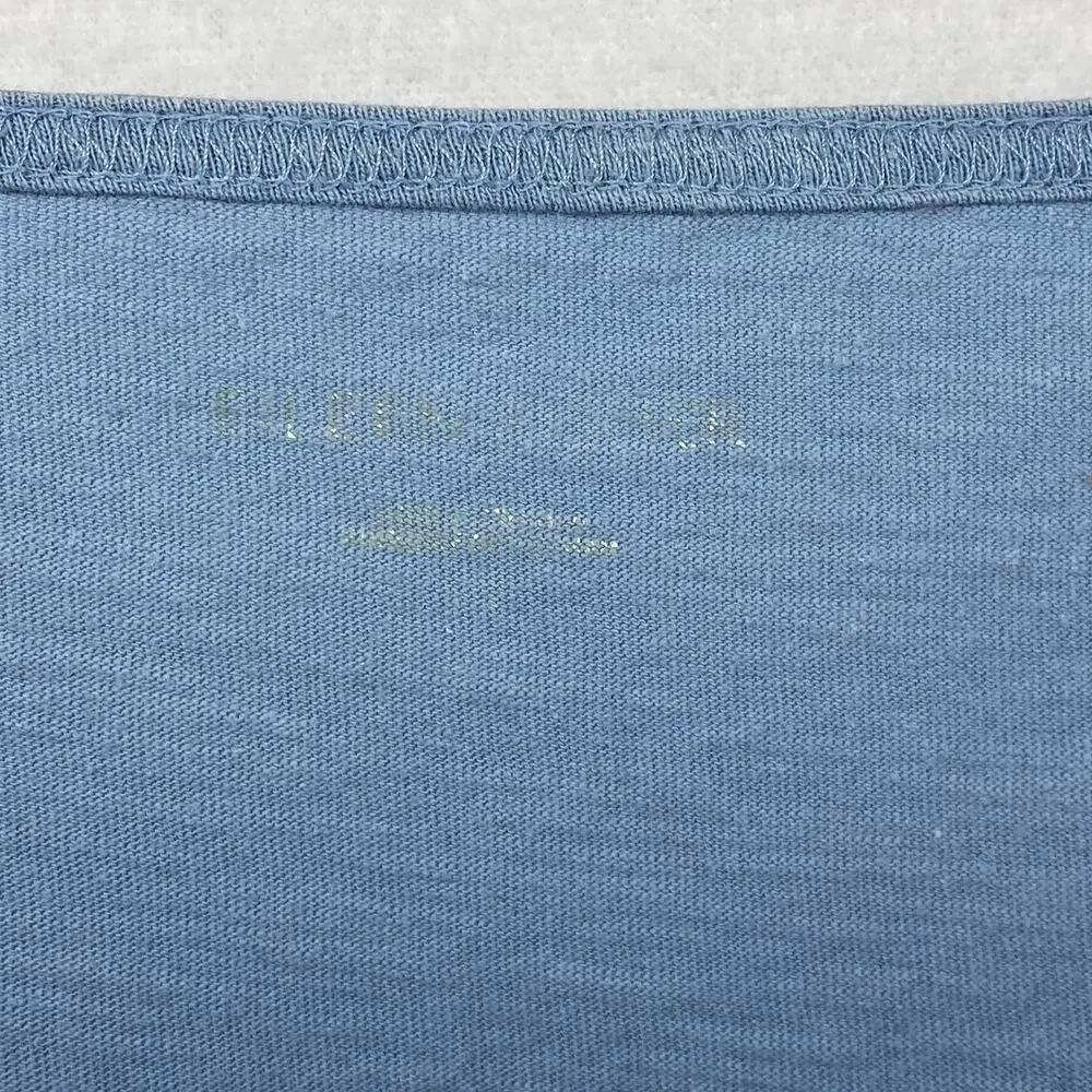 EILEEN FISHER Tunic S Organic Cotton Slub Jersey Long Sleeve Boat Neck Blue - Picture 5 of 10